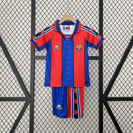 1996/1997 Retro Barcelona Home Football Shirt 1:1 Thai Quality Kids Size